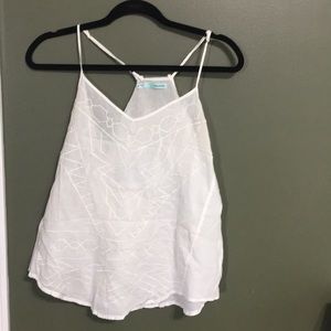 White racerback tank top
